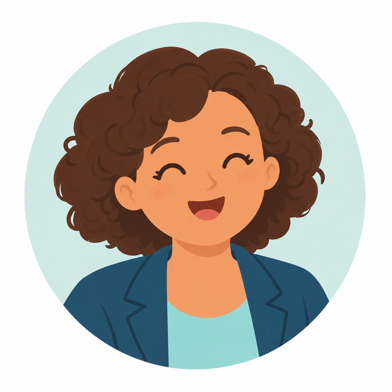 Portrait illustré d'un proche aidant souriant
